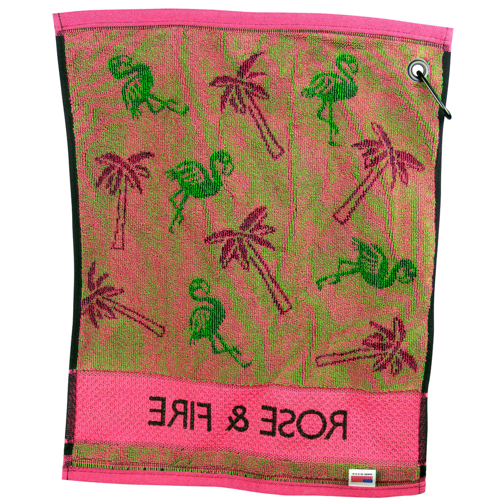 Flamingo Golf Towel