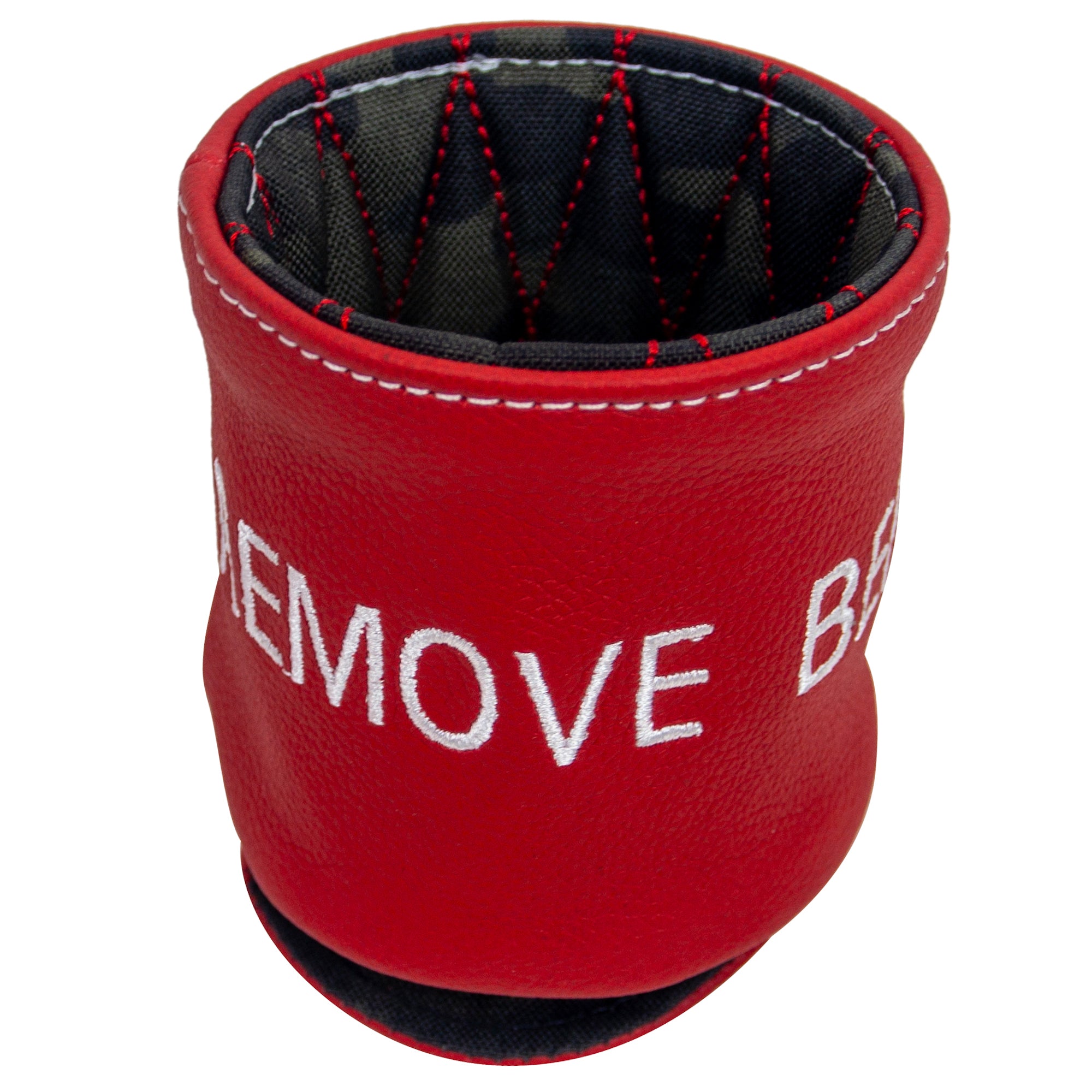 Premium Leather Beverage Can Koozie (PREORDER) Rose & Fire