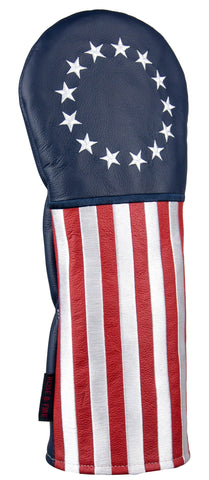 "Betsy Ross Flag" Patriotic USA Premium Leather Headcovers (PRE ORDER)