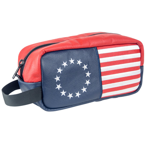 "Betsy Ross" Premium Leather Wash Bag (PRE-ORDER)