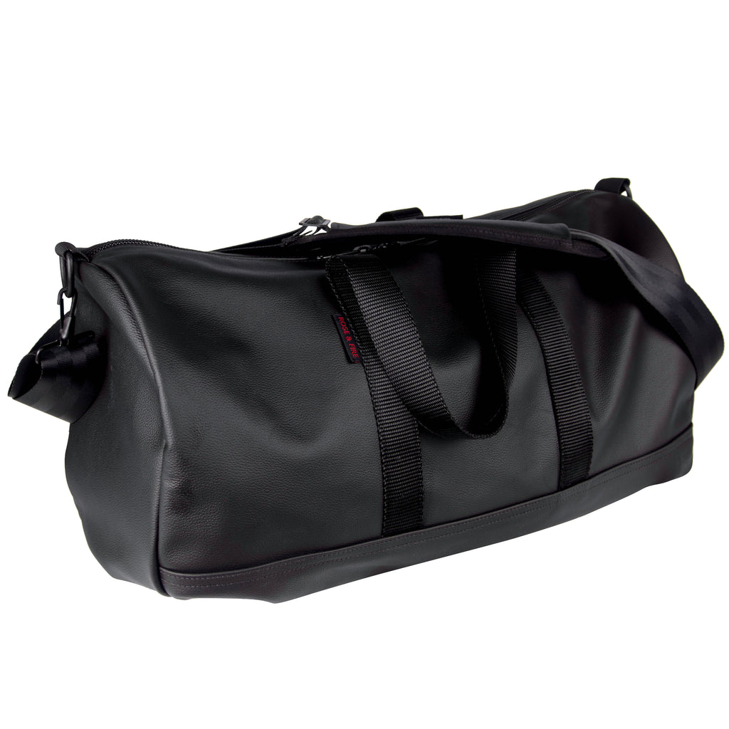 Genuine leather duffel bag sales