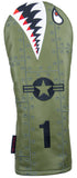 "Bomber/Warhawk" Olive Drab Premium USA Leather Headcovers (PRE-ORDER)