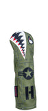 "Bomber/Warhawk" Olive Drab Premium USA Leather Headcovers (PRE-ORDER)