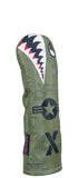 "Bomber/Warhawk" Olive Drab Premium USA Leather Headcovers (PRE-ORDER)