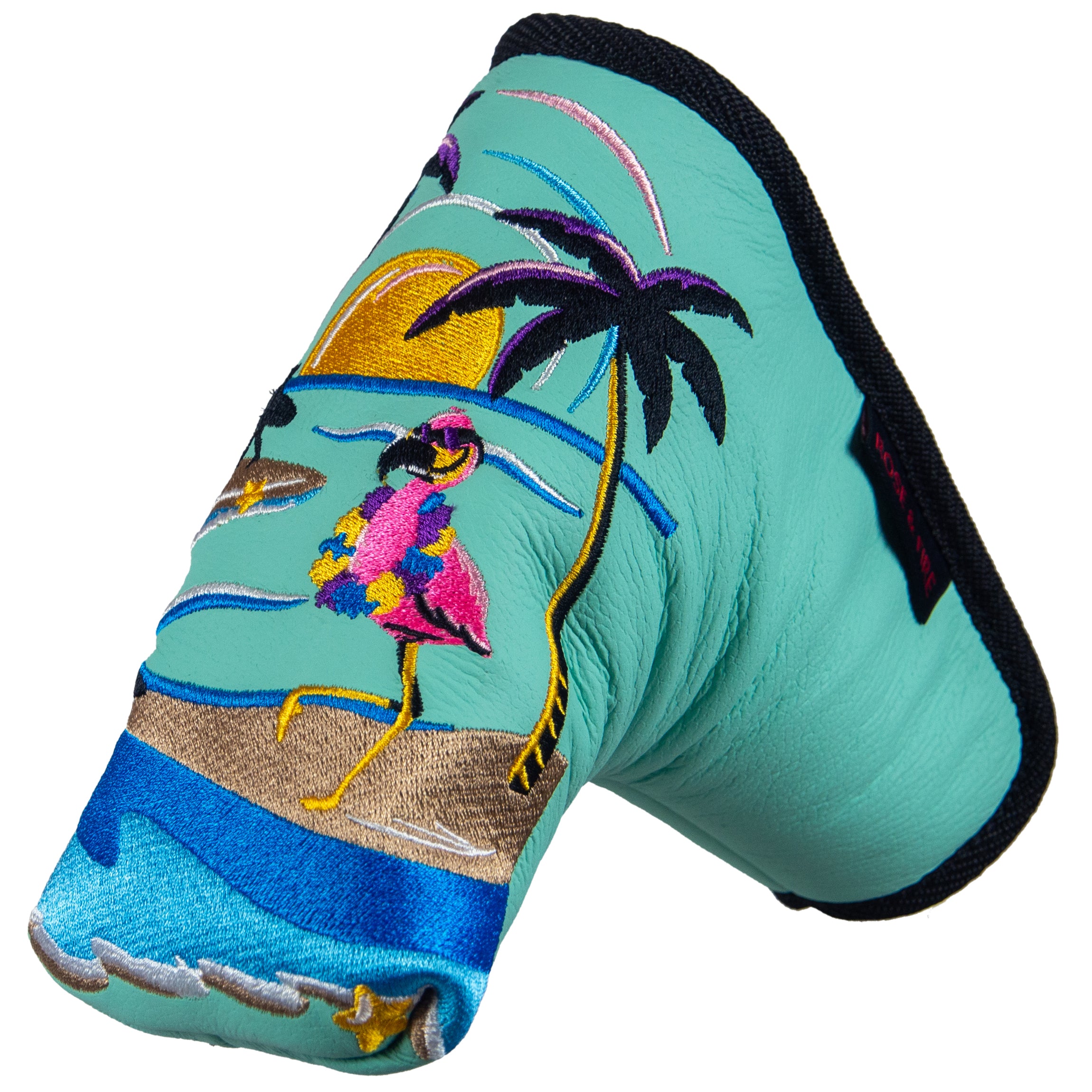 "Hawaii Flamingo" Premium USA Leather Headcovers (PREORDER) Rose & Fire