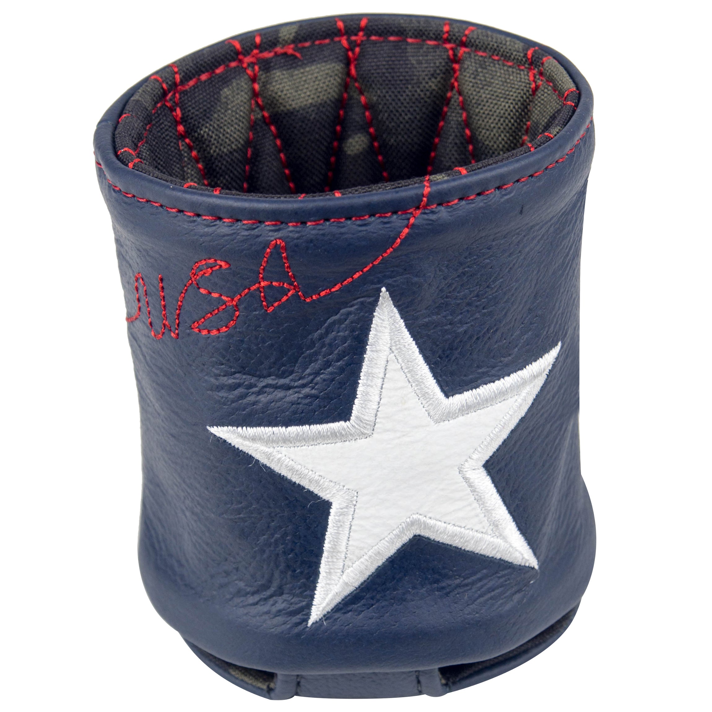Premium Leather Beverage Can Koozie (PREORDER) Rose & Fire