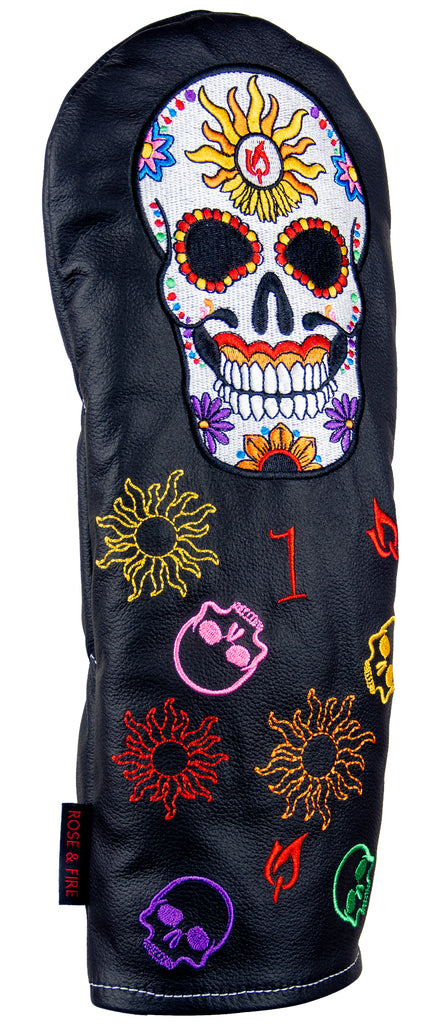 "Sun Candy Skull" Premium USA Leather Headcovers (PRE-ORDER)