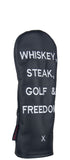 "Whiskey, Steak, Golf & Freedom" Premium Leather Headcovers (PRE-ORDER)